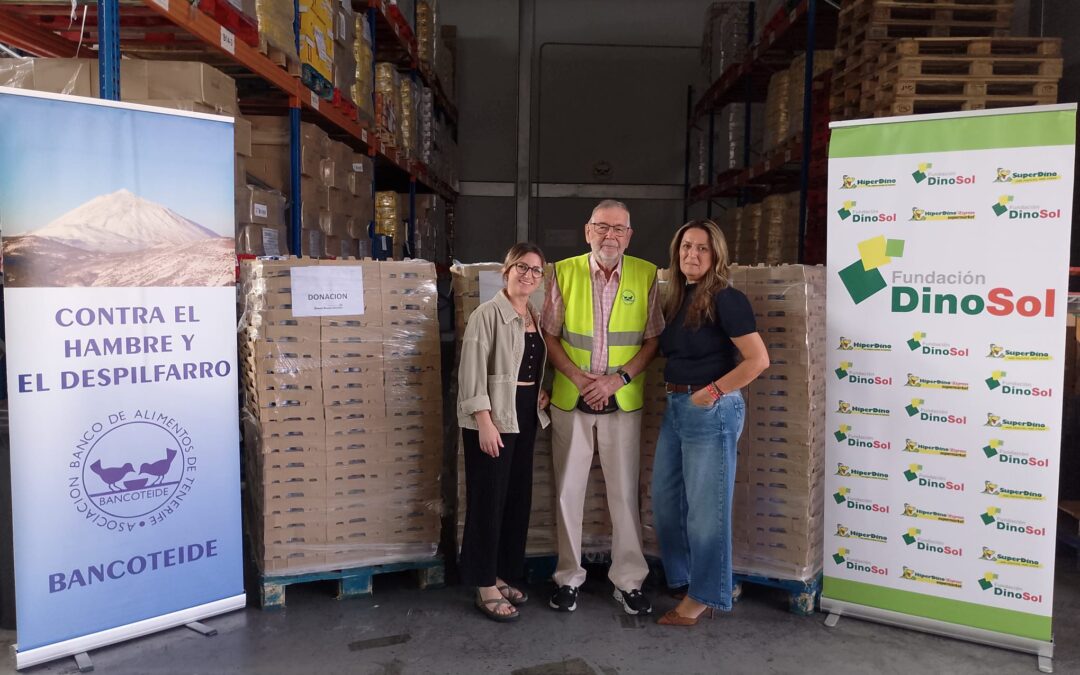 Fundación Dinosol entrega 1.800 kilos al Banco de Alimentos de Tenerife recaudados en sus acciones en ExpoDeca 2025